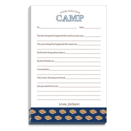 Navy S'More Fill In Camp Notepads